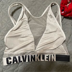 Calvin Klein sports bra a little see through